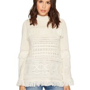 BB Dakota Cream Fringe Sweater